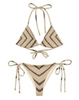 Vega String Bikini in Tan Shibori