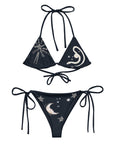 Vega String Bikini in Black Draco