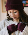 Wine Essential Knit Alpaca Beanie