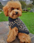 "Rhombus" Handmade Alpaca Wool Dog Jumper