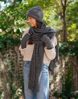 Charcoal Essential Knit Alpaca Gloves
