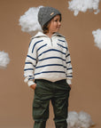 100% Baby Alpaca Cable Hat for Kids - Botanical Green