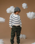 Kids' botanical green cable knit hat by alpaka made from 100% baby alpaca wool at www.brixbailey.com