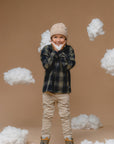 100% Baby Alpaca Cable Hat for Kids - Wheat