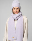 Natural Baby Alpaca and Merino Wool Light Fisherman's Rib Scarf