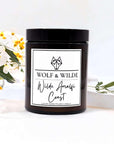 Amalfi Coast luxury scented candle, premium handmade aromatherapy with citrus, herbs, musk, vegan friendly, elegant soothing ambiance by Wolf & Wilde at brixbailey.com