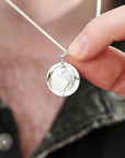 Americas Map Globe Personalised St Christopher - Silver Chain