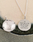 Americas Map Globe Personalised St Christopher - Silver Chain