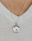 Americas Map Globe Personalised St Christopher - Silver Chain