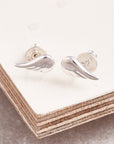 Angel Wing Silver Stud Earrings