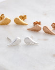 Angel Wing Silver Stud Earrings