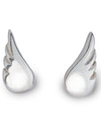 Angel Wing Silver Stud Earrings