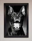 Angry Doberman Dog Framed Wall Art