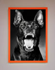 Angry Doberman Dog Framed Wall Art