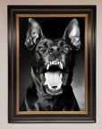 Angry Doberman Dog Framed Wall Art