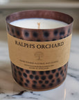 Antique tin scented candles, luxury hand-poured soy candles in vintage style, best-selling home decor with premium fragrances, cruelty-free and eco-friendly by Ralph's Orchard at brixbailey.com