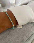 Tourmaline Gold Bead Bracelet Handcrafted