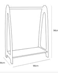 Arched Clothing Rack For Children - Large Natural Wood