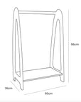Arched Clothing Rack For Children - Small Natural Wood