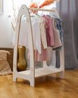 Small White Arched Clothing Rack for Children
