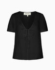The Laurene Tie Blouse in black