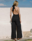 The Sofia Halterneck Jumpsuit in black