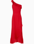 The Amelie Ruffled Dress in red