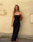 The Frances Bandeau Dress in black