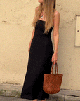 The Frances Bandeau Dress in black