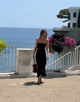 The Frances Bandeau Dress in black