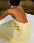 The Isi Halterneck Dress in yellow
