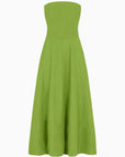 The Chiara Maxi Bandeau Dress in apple green