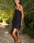 The Livia Tunic Top in black