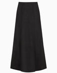The Arabella Bias-Cut Maxi Skirt in black