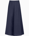 The Poppy Flowing Maxi Skirt in navy blue