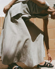 The Poppy Flowing Maxi Skirt in oatmeal
