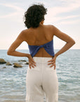 The Ida Scarf Top in klein blue