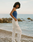 The Ida Scarf Top in klein blue