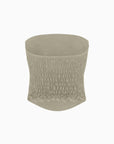 The Pippa Cropped Bandeau Bustier Top in oatmeal