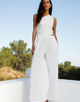 The Giulia Drawstring Trousers in off-white