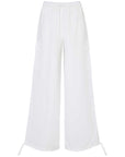 The Remi Cargo Drawstring Trousers in white