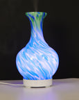 Aroma Atomiser - Glass Vase Blue and Green UK Plug