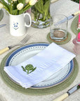 Embroidered Linen Napkins - Garden Veg