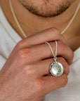 Australasia Map Globe Personalised St Christopher - Silver Chain