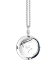 Australasia Map Globe Personalised St Christopher - Silver Chain
