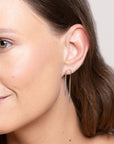 Asymmetrical Arch Sterling Silver Stud Earrings