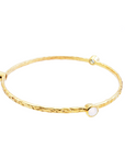 Thalia Three Stone Stacking Bangle Rainbow Moonstone