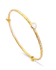 Thalia Three Stone Stacking Bangle Rainbow Moonstone