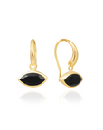 Lena Marquise Gemstone Drop Earrings Black Onyx