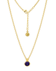 Charis Round Gemstone Necklace Lapis